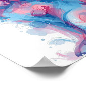 Colorful Rabbit Wall Art – Blue and Pink Poster (Hoek)