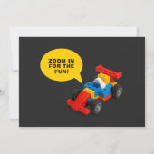 Colorful Race Car Birthday with photo Kaart (Achterkant)