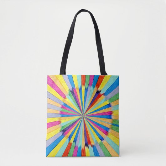 Colorful Radial Burst Tote Bag (Voorkant)