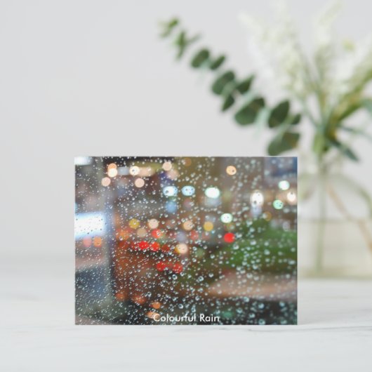 Colorful Rain - Post Card Briefkaart (Staand voorkant)