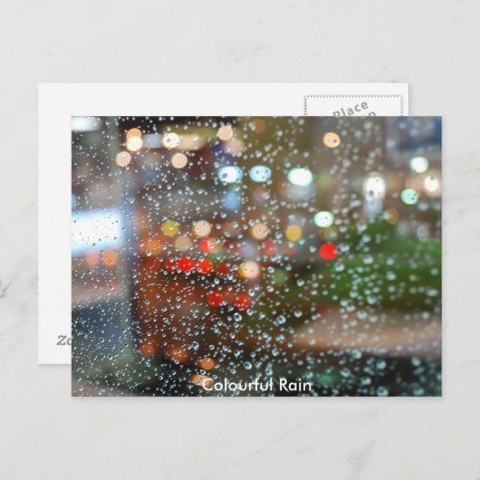 Colorful Rain - Post Card Briefkaart (Voorkant / Achterkant)