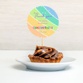 Colorful Rainbow 1st Birthday  Ronde Sticker