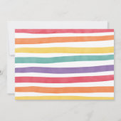 Colorful Rainbow 1st Birthday-uitnodigingen | Foto Kaart (Achterkant)