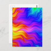 Colorful rainbow abstract 3D art Briefkaart (Voorkant / Achterkant)