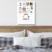 Colorful Rainbow Baby First Year Foto Collage Canvas Afdruk (Insitu (Slaapkamer))