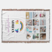 Colorful Rainbow Baby First Year Foto Collage Deken (Voorkant)