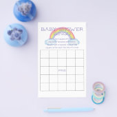 Colorful Rainbow Baby shower Bingo Game Kaart (Enkel)