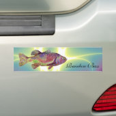 COLORFUL RAINBOW BASS BUMPERSTICKER (Op auto)