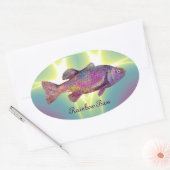 COLORFUL RAINBOW BASS OVALE STICKER (Envelop)