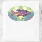 COLORFUL RAINBOW BASS OVALE STICKER (Tas)