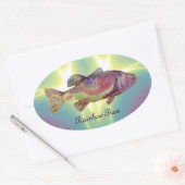 COLORFUL RAINBOW BASS OVALE STICKER (Envelop)