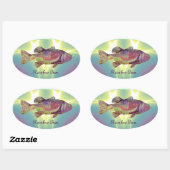 COLORFUL RAINBOW BASS OVALE STICKER (Vel)