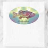 COLORFUL RAINBOW BASS OVALE STICKER (Tas)