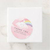 Colorful Rainbow Birthday Bedankjes Labels (In situ)
