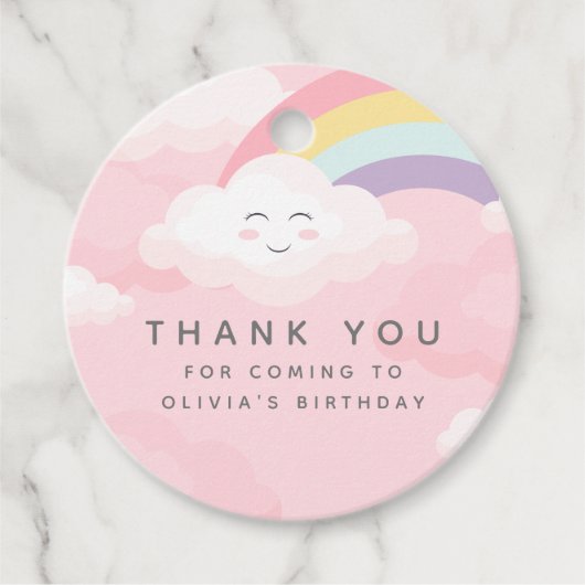 Colorful Rainbow Birthday Bedankjes Labels (Voorkant)