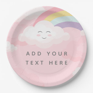 Colorful Rainbow Birthday Papieren Bordje