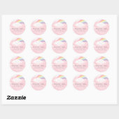 Colorful Rainbow Birthday Ronde Sticker (Vel)