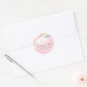 Colorful Rainbow Birthday Ronde Sticker (Envelop)