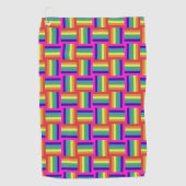Colorful Rainbow Block Patroon Golfhanddoek (Voorkant)