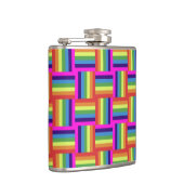 Colorful Rainbow Block Patroon Heupfles (Rechts)