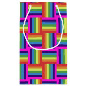 Colorful Rainbow Block Patroon Klein Cadeauzakje (Achterkant)