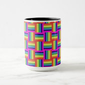 Colorful Rainbow Block Patroon Mok (Midden)