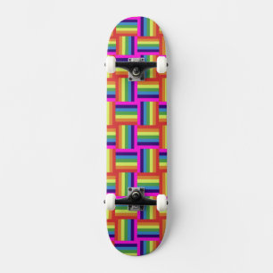 Colorful Rainbow Block Patroon Persoonlijk Skateboard