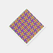 Colorful Rainbow Block Patroon Servet (Hoek)
