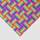 Colorful Rainbow Block Patroon Tissuepapier (Detail)