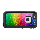 Colorful Rainbow Bokeh Glitter LifeProof iPhone Hoesje (Achterkant (horizontaal))