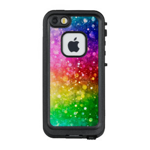 Colorful Rainbow Bokeh Glitter LifeProof FRÄ’ iPhone SE/5/5s Hoesje