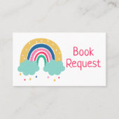 Colorful Rainbow Book Request Card Plaatskaartje (Voorkant)