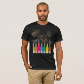 Colorful Rainbow Bubble Bottles Celebration T-shirt (Voorkant volledig)