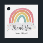 Colorful Rainbow Calligraphy Kids Birthday Bedankjes Labels<br><div class="desc">Kleurrijke regenboogkalligrafie Kinderen van Birthday vindt u een handgetekende regenboog in tinten roze,  oranje,  gele en turquoise en een trendy kalligrafienaam.</div>