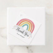 Colorful Rainbow Calligraphy Kids Birthday Bedankjes Labels (In situ)