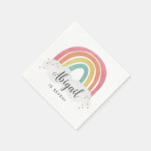 Colorful Rainbow Calligraphy Kids Birthday Servet (Hoek)