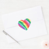 Colorful Rainbow Child Drawing Hart Sticker (Envelop)