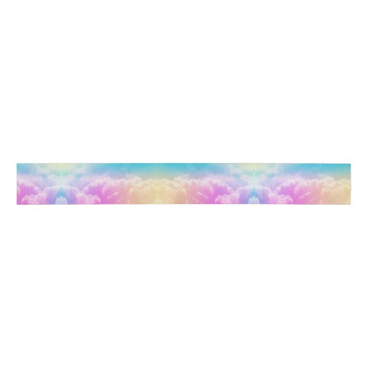 Colorful Rainbow Cloud Wedding Grosgrain Ribbon Grosgrain Lint (Voorkant)