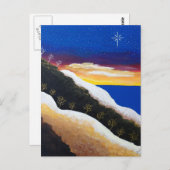 Colorful Rainbow Coast Seascape Folk Art Briefkaart (Voorkant / Achterkant)