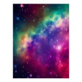 Colorful Rainbow Cosmic Burst Glossy Poster (Voorkant)