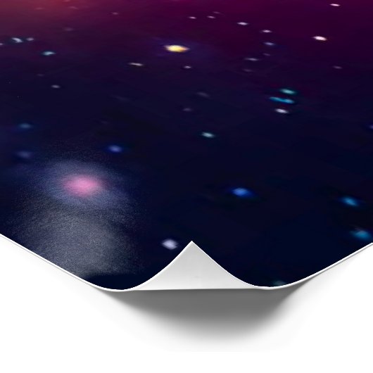 Colorful Rainbow Cosmic Burst Glossy Poster (Hoek)