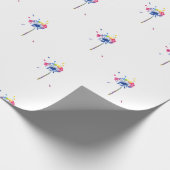 Colorful Rainbow Dandelion Cadeaupapier (Hoek)