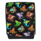 Colorful Rainbow Dragons School Rugtassen (Voorkant)