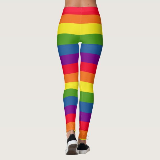 Colorful Rainbow Flag Gay Pride Leggings (Achterkant)