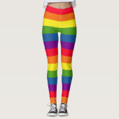 Colorful Rainbow Flag Gay Pride Leggings (Voorkant)
