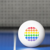 Colorful Rainbow Flowers Pingpongbal (Net)