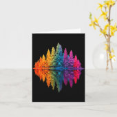 Colorful rainbow forest trees reflection wildlife kaart (Gele Bloem)