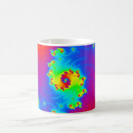 Colorful Rainbow Fractal Art Koffiemok