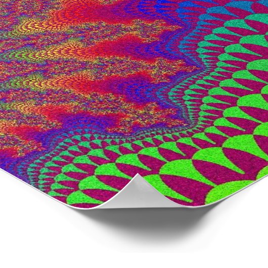 Colorful Rainbow Fractal Poster (Hoek)