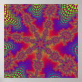 Colorful Rainbow Fractal Poster (Voorkant)